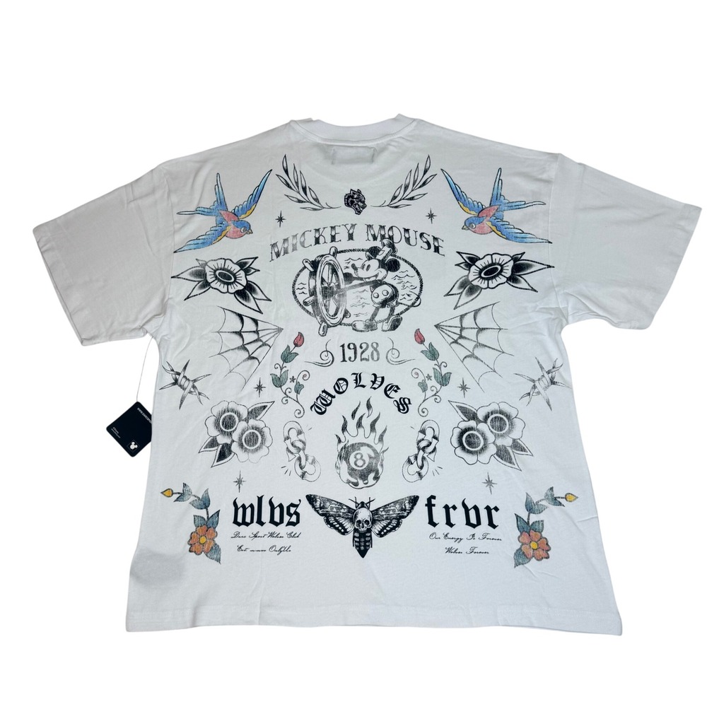 Disney x Darc Sport Sailor Wolves Premium Oversized Tee White 2XL NWT